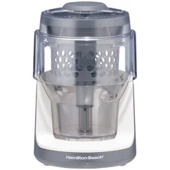 Hamilton Beach Hachoir 3 Tasses, 750 Ml, Blanc/gris