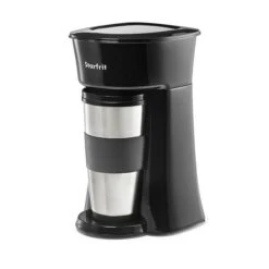Cafetière à Service Individuel Starfrit 0,38 L Avec Tasse De Voyage En Acier Inoxydable, Noir -Appareils Électroménagers 06485538b L