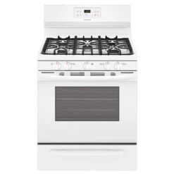 Cuisinière à Gaz Autonome Frigidaire, 30 Po, 5 Pi3, Blanche, 5 Brûleurs