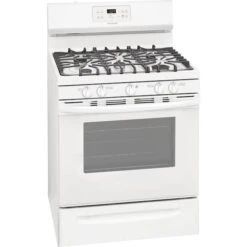 Cuisinière à Gaz Autonome Frigidaire, 30 Po, 5 Pi3, Blanche, 5 Brûleurs -Appareils Électroménagers 10355308e L