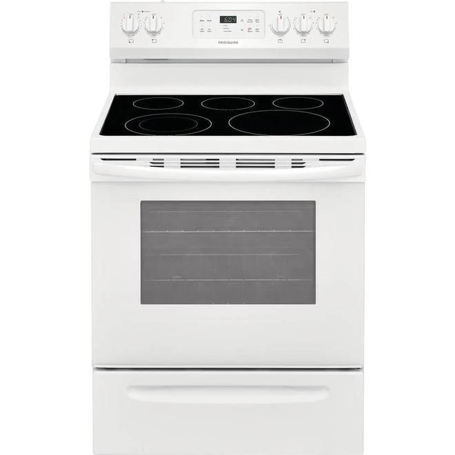 Cuisinière électrique De Frigidaire, Autonettoyante, 5,3 Pi³, 30 Po, Blanc 1 Cuisinière électrique De Frigidaire, Autonettoyante, 5,3 Pi³, 30 Po, Blanc