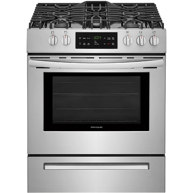 FRIGIDAIRE Cuisinière Autoportante à Gaz, 30", 5,0 Pi³, Inox 1 FRIGIDAIRE Cuisinière Autoportante à Gaz, 30", 5,0 Pi³, Inox
