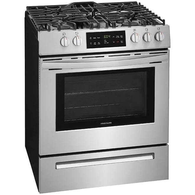 FRIGIDAIRE Cuisinière Autoportante à Gaz, 30", 5,0 Pi³, Inox 2 FRIGIDAIRE Cuisinière Autoportante à Gaz, 30", 5,0 Pi³, Inox – Image 2