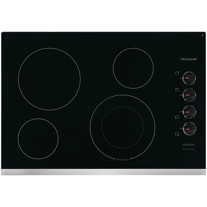 Surface De Cuisson électrique Frigidaire, Vitrocéramique, 4 éléments, 30 Po, Acier Inoxydable 1 Surface De Cuisson électrique Frigidaire, Vitrocéramique, 4 éléments, 30 Po, Acier Inoxydable
