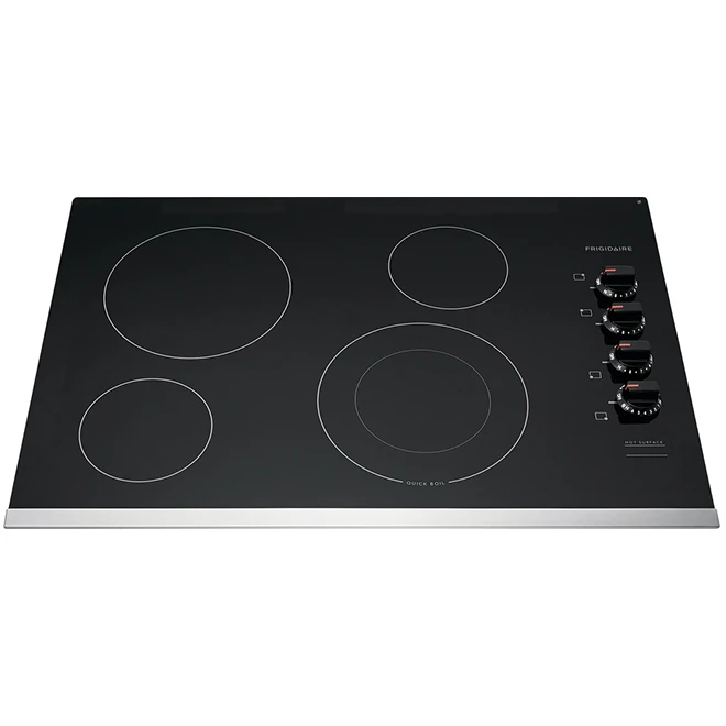 Surface De Cuisson électrique Frigidaire, Vitrocéramique, 4 éléments, 30 Po, Acier Inoxydable 2 Surface De Cuisson électrique Frigidaire, Vitrocéramique, 4 éléments, 30 Po, Acier Inoxydable – Image 2