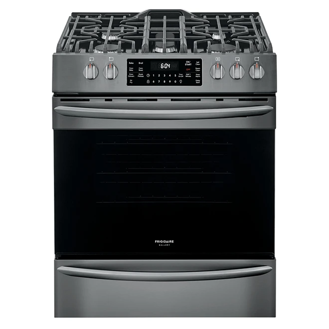 Cuisinière Frigidaire Gallery à 5 Brûleurs, 5,6 Pi³, Inox Noir 1 Cuisinière Frigidaire Gallery à 5 Brûleurs, 5,6 Pi³, Inox Noir
