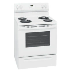Cuisinière électrique Autoportante Frigidaire, Blanche, 4 éléments à Serpentin, 30 Po, 5,3 Pi³