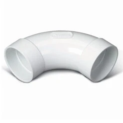 Coude Long De 90°, 2", Aspirateur Central, Blanc