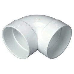 Coude Court De 90°, 2", Aspirateur Central, Blanc