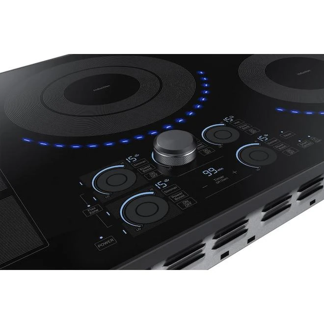 Samsung Surface De Cuisson à Induction, Encastrée, 36", Acier Noir 2 Samsung Surface De Cuisson à Induction, Encastrée, 36", Acier Noir – Image 2