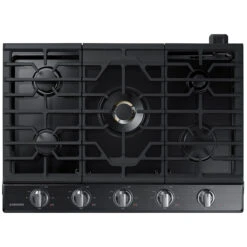 Surface De Cuisson Au Gaz Samsung, Compatible Bluetooth, 30 Po, 22 000 BTU, Acier Inoxydable Noir
