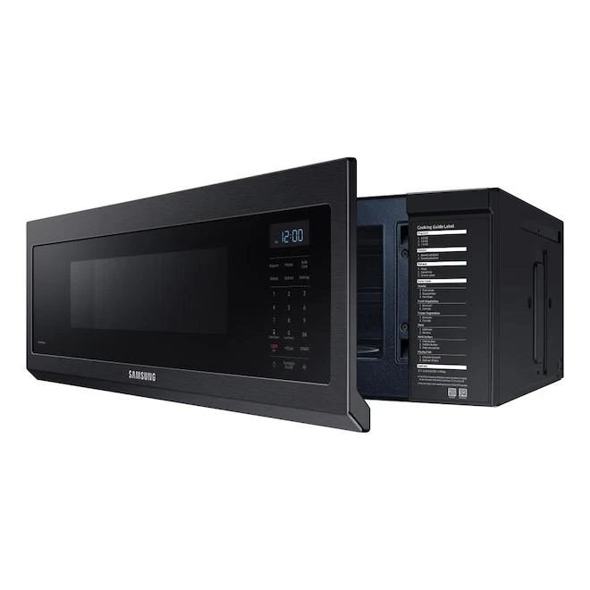 Four à Micro-ondes à Hotte Intégrée Samsung, 1,1 Pi³ (acier Inoxydable Noir Résistant Aux Empreintes Digitales) 4 Four à Micro-ondes à Hotte Intégrée Samsung, 1,1 Pi³ (acier Inoxydable Noir Résistant Aux Empreintes Digitales) – Image 4