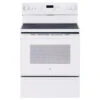 Cuisinière électrique à Four Simple GE Appliances, Blanche, Surface De Cuisson En Vitrocéramique, 4 Brûleurs