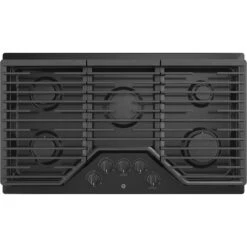 Surface De Cuisson Au Gaz GE, 5 Brûleurs, 36 Po, 15 000 BTU, Noir
