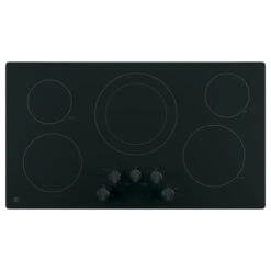 Table De Cuisson électrique 36 Po Lisse à 5 Brûleurs De GE, Noir Sur Noir