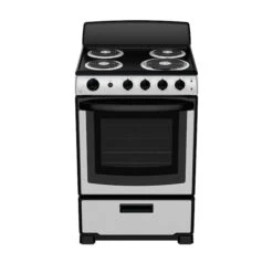 Cuisinière Autoportante électrique GE4 Brûleurs 2,9 Pcu 24 Po Acier Inoxydable
