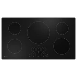 Table De Cuisson à Induction Encastrée Noire 36 Po Wi-Fi GE Profile, 5 éléments, Commandes Tactiles Coulissantes, Noire