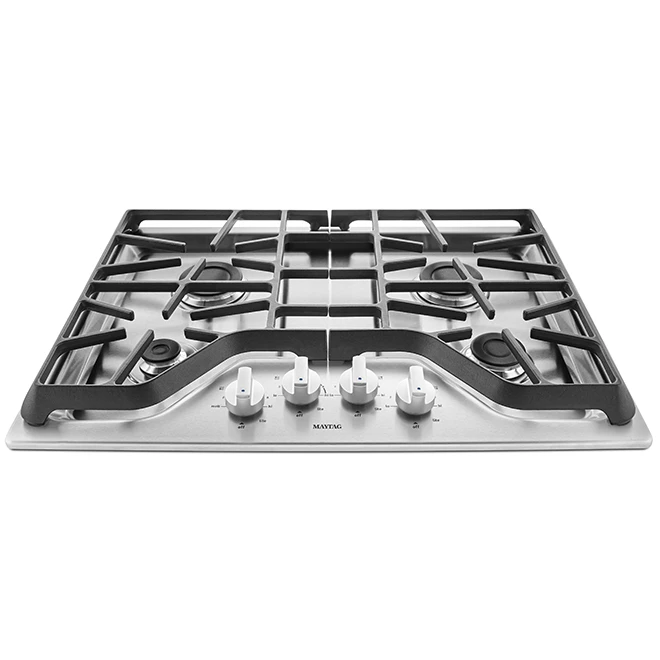 Table De Cuisson Au Gaz Maytag, 4 Brûleurs, 30 Po, 15,000 BTU, Acier Inoxydable 1 Table De Cuisson Au Gaz Maytag, 4 Brûleurs, 30 Po, 15,000 BTU, Acier Inoxydable