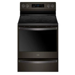 Whirlpool Cuisinière électrique à Convection, 6,4 Pi³, Inox Noir