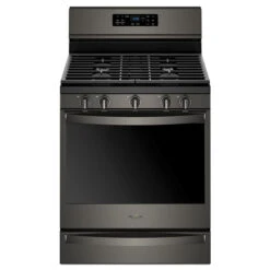 Whirlpool Cuisinière Au Gaz Avec Ventilateur, 5,8 Pi³, Inox Noir