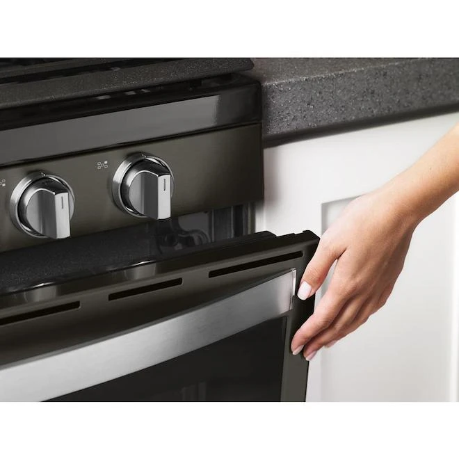 Whirlpool Cuisinière Au Gaz Avec Ventilateur, 5,8 Pi³, Inox Noir 5 Whirlpool Cuisinière Au Gaz Avec Ventilateur, 5,8 Pi³, Inox Noir – Image 5