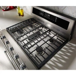 KitchenAid Cuisinière Biénergie, Gaz/convection, Four Double, 6,7 Pi³ 7 KitchenAid Cuisinière Biénergie, Gaz/convection, Four Double, 6,7 Pi³ -Appareils Électroménagers 30005583c L