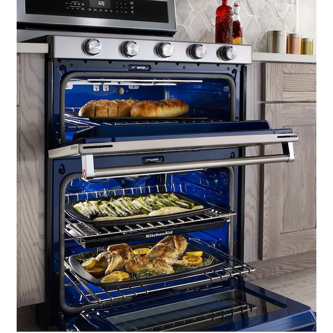 KitchenAid Cuisinière Biénergie, Gaz/convection, Four Double, 6,7 Pi³ 5 KitchenAid Cuisinière Biénergie, Gaz/convection, Four Double, 6,7 Pi³ – Image 5