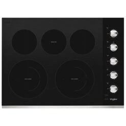 Surface De Cuisson Whirlpool Avec élément FlexHeat, 30 Po, Noire/acier Inoxydable