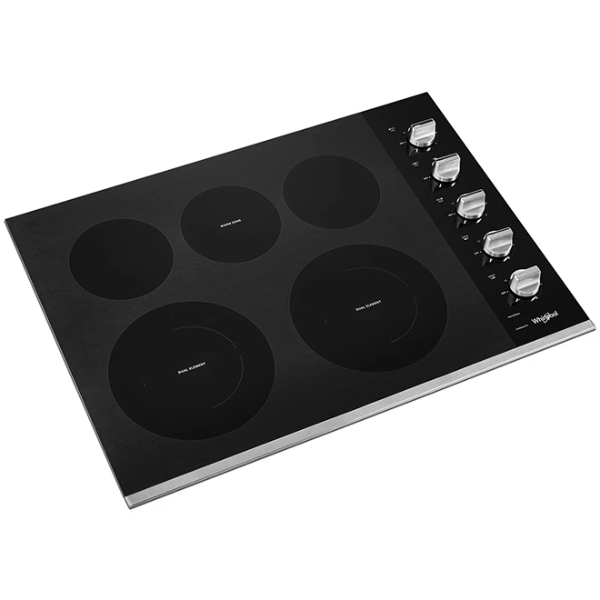 Surface De Cuisson Whirlpool Avec élément FlexHeat, 30 Po, Noire/acier Inoxydable 2 Surface De Cuisson Whirlpool Avec élément FlexHeat, 30 Po, Noire/acier Inoxydable – Image 2