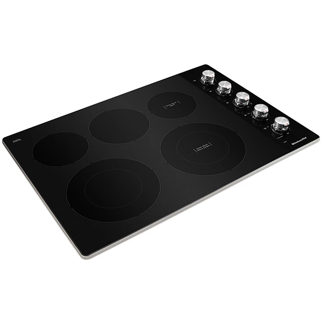Surface De Cuisson KitchenAid Avec 5 éléments Et Even-Heat, 30 Po, Noire/acier Inoxydable 2 Surface De Cuisson KitchenAid Avec 5 éléments Et Even-Heat, 30 Po, Noire/acier Inoxydable – Image 2