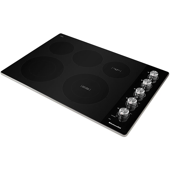 Surface De Cuisson KitchenAid Avec 5 éléments Et Even-Heat, 30 Po, Noire/acier Inoxydable 3 Surface De Cuisson KitchenAid Avec 5 éléments Et Even-Heat, 30 Po, Noire/acier Inoxydable – Image 3