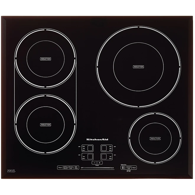 Surface De Cuisson KitchenAid à Induction, 4 éléments, 24 Po 1 Surface De Cuisson KitchenAid à Induction, 4 éléments, 24 Po