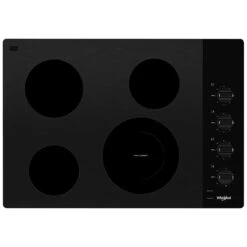 Surface De Cuisson Whirlpool électrique à 4 éléments, 30 Po, Noire