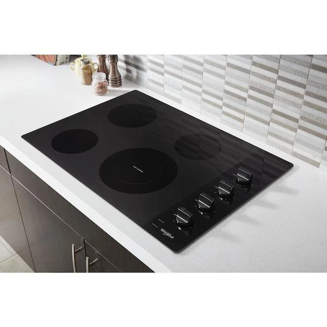 Surface De Cuisson Whirlpool électrique à 4 éléments, 30 Po, Noire 4 Surface De Cuisson Whirlpool électrique à 4 éléments, 30 Po, Noire – Image 4