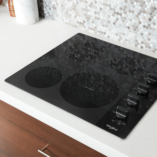 Surface De Cuisson Compacte Whirlpool En Vitrocéramique, 24 Po, Noire 3 Surface De Cuisson Compacte Whirlpool En Vitrocéramique, 24 Po, Noire – Image 3