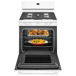Cuisinière Autoportante Maytag à 5 Brûleurs, 30", 5 Pi³, Blanc -Appareils Électroménagers 30006099c L