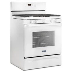 Cuisinière Autoportante Maytag à 5 Brûleurs, 30", 5 Pi³, Blanc -Appareils Électroménagers 30006099d L