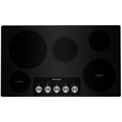 Surface De Cuisson électrique KitchenAid à 5 éléments, 36 Po, Noir/acier Inoxydable