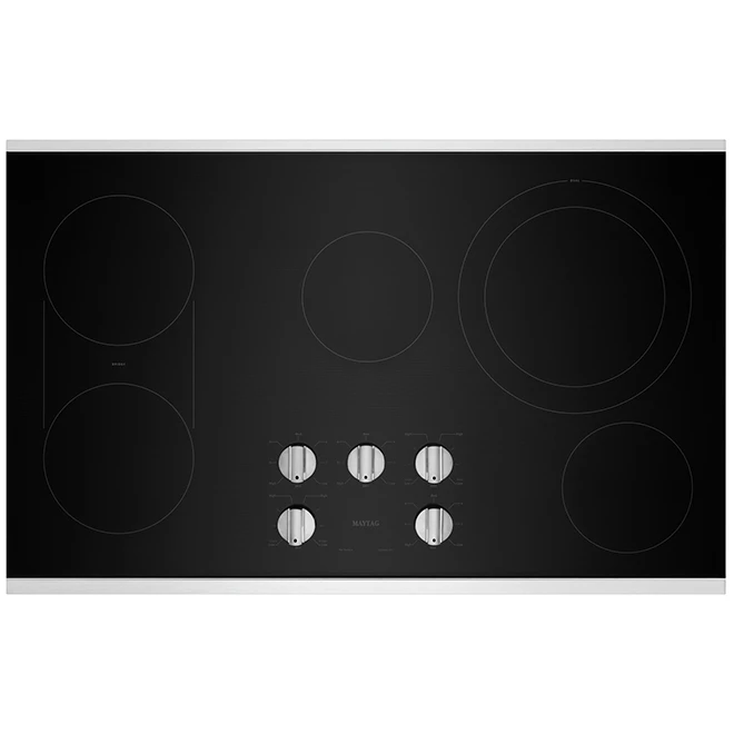 Surface De Cuisson électrique Maytag Heritage Avec Grille, 36 Po, Noire/acier Inoxydable 1 Surface De Cuisson électrique Maytag Heritage Avec Grille, 36 Po, Noire/acier Inoxydable