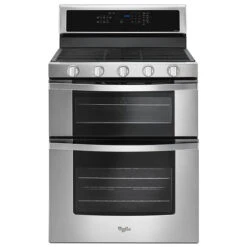 Cuisinière Au Gaz à Double Four De Whirlpool, 30 Po, 5 Brûleurs, Acier Inoxydable