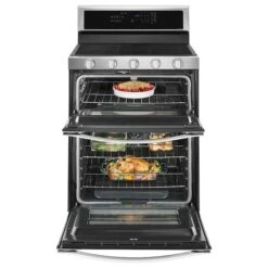 Cuisinière Au Gaz à Double Four De Whirlpool, 30 Po, 5 Brûleurs, Acier Inoxydable -Appareils Électroménagers 30006182e L