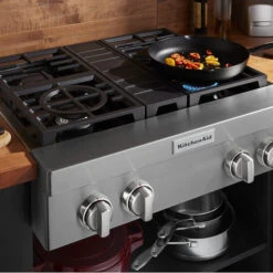 KitchenAid Table De Cuisson Encastrée à Gaz, 4 Brûleurs, 30po, Inox -Appareils Électroménagers 30006407e L
