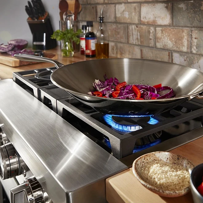 Cuisinière Biénergie Intelligente KitchenAid, Encastrée, Noir Impérial, 4 Brûleurs 2 Cuisinière Biénergie Intelligente KitchenAid, Encastrée, Noir Impérial, 4 Brûleurs – Image 2