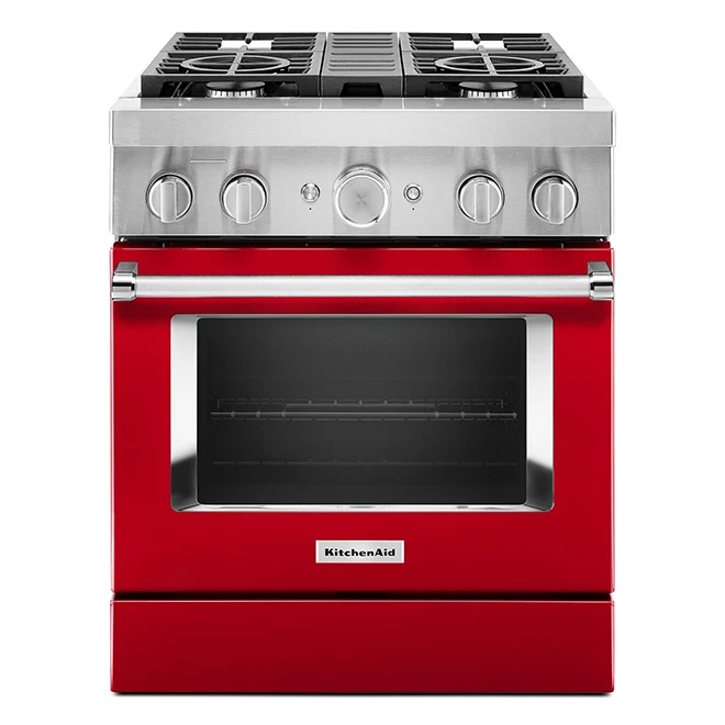 Cuisinière Biénergie KitchenAid, Autoportante, 36 Po L., Rouge Passion 1 Cuisinière Biénergie KitchenAid, Autoportante, 36 Po L., Rouge Passion