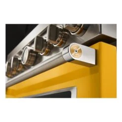 Cuisinière Biénergie KitchenAid, 6 Brûleurs, 36 Po L., Poivron Jaune, Autoportante -Appareils Électroménagers 30006429c L