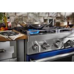 Cuisinière à Gaz 4 Brûleurs KitchenAid De Whirlpool, Encre Bleue, à Convection, 36 H. X 29,88 L. X 30,25 P. 7 Cuisinière à Gaz 4 Brûleurs KitchenAid De Whirlpool, Encre Bleue, à Convection, 36 H. X 29,88 L. X 30,25 P. -Appareils Électroménagers 30006432c L