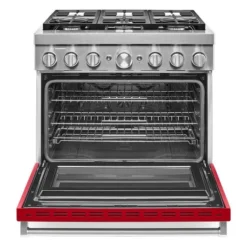 Cuisinière Mixte KitchenAid, 36 Po L., 6 Brûleurs, Rouge Passion -Appareils Électroménagers 30006443e L