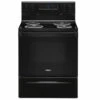 Cuisinière électrique Autoportante Whirlpool, Table De Cuisson Noire à 4 éléments En Serpentin, Option Réchaud, 4,8 Pi³