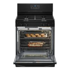 Cuisinière à Gaz Whirlpool(MC), 4 Brûleurs, 5,0 Pi³, 30po, Noir -Appareils Électroménagers 30006518c L