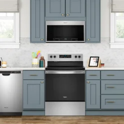 Whirlpool Cuisinière électrique En Acier Inoxydable Whirpool, Surface En Vitrocéramique à 5 éléments, Anti-empreintes, 5,3 Pi³ -Appareils Électroménagers 30006519d L